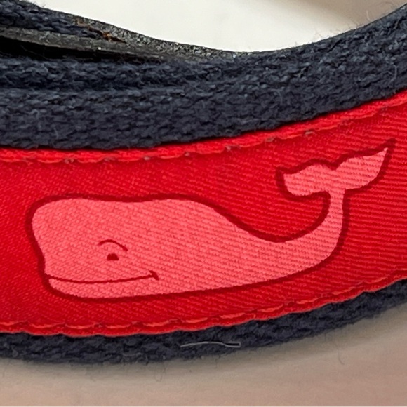 VINEYARD VINES Canvas Whale Belt Red Size 34 - Picture 3 of 8
